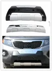 Для KIA Sorento 2010-2012, автомобильный Стайлинг, высококачественный пластик ABS хромированный Передний + задний бампер, накладка