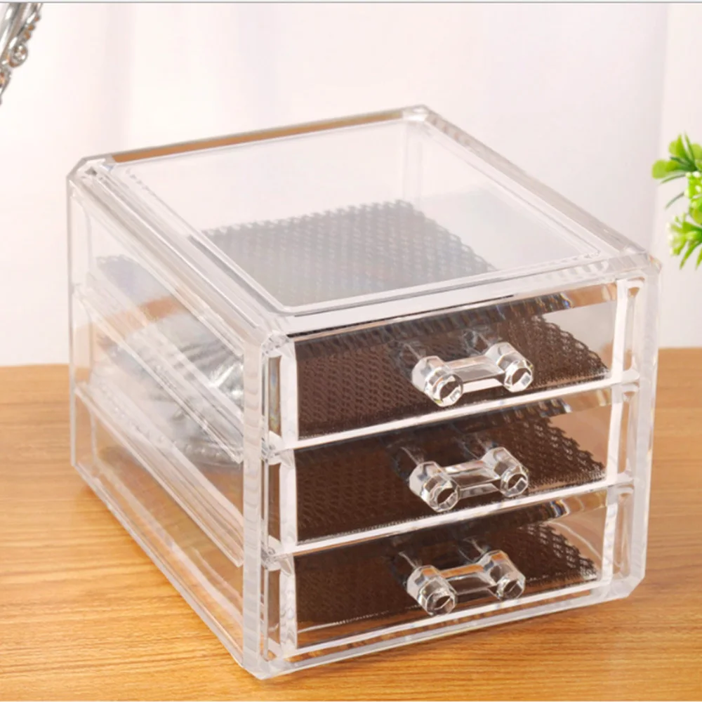 Прозрачный ящик для хранения органайзер макияжа шкатулка косметики 26 отверстий