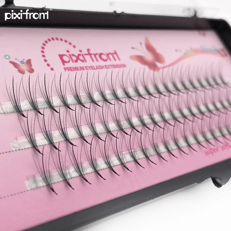 1 lot Flat 5B Lashes False eyelashes Extension 8-14mm C Curl soft 3D mink eyelash ellipse flat individual lashes | Красота и здоровье