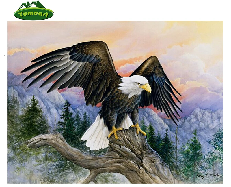 Алмазная живопись Орлиный пар 5D сделай сам из страз вышивка крестиком горы