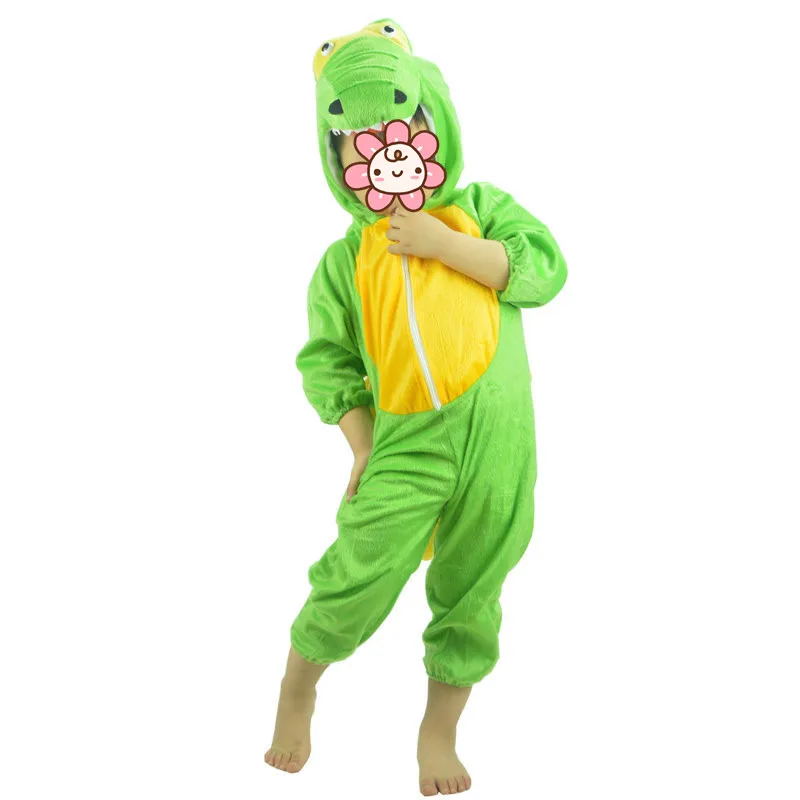 Children Green Dinosaur Costume Kids Boy Girl Animal Cosplay Costumes Jumpsuits Carnival Party Dress Decor Halloween Christmas |