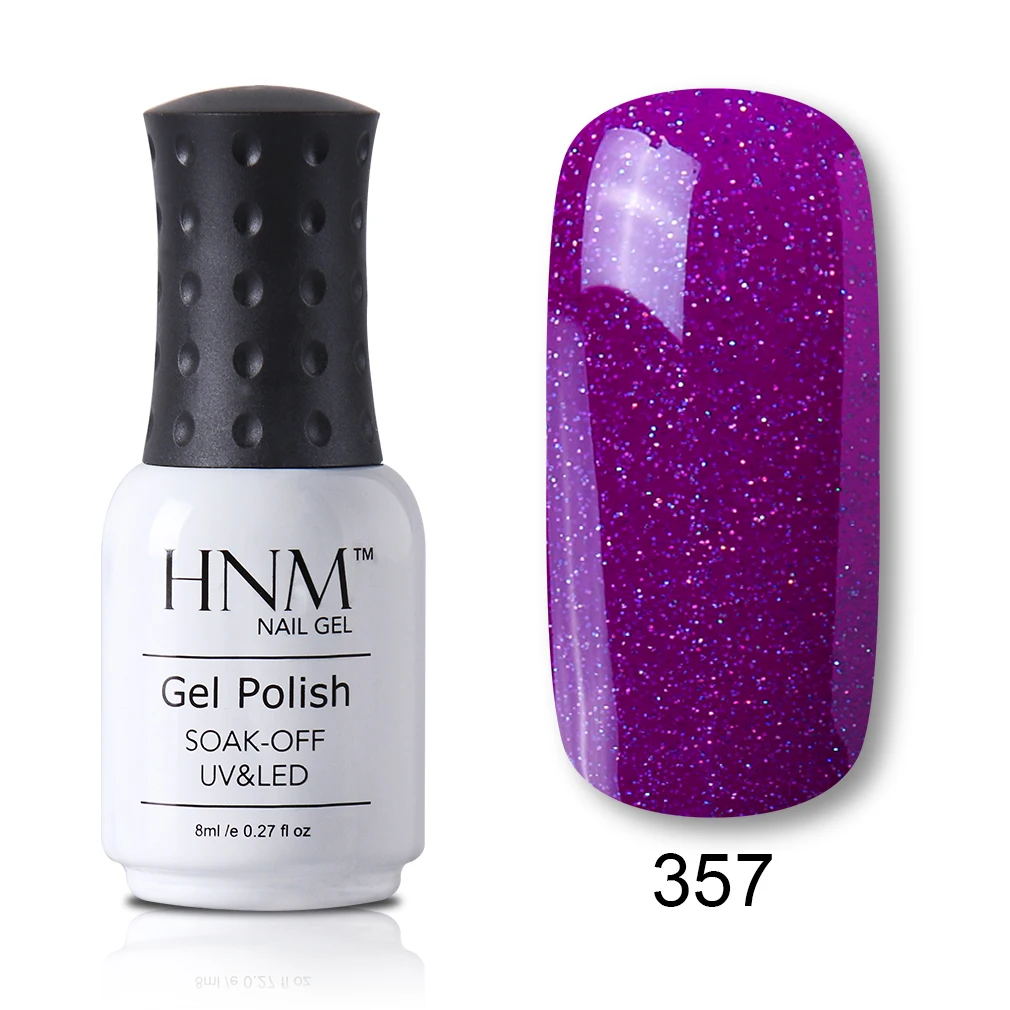 357 HNM 8 мл чистый Bling УФ-гель для ногтей Lucky лак замочить от УФ светодиодный Полупостоянный замочить от красный розовый синий черный лак - Цвет: 357