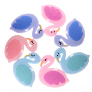 4 шт., силиконовые подвески в виде фламинго