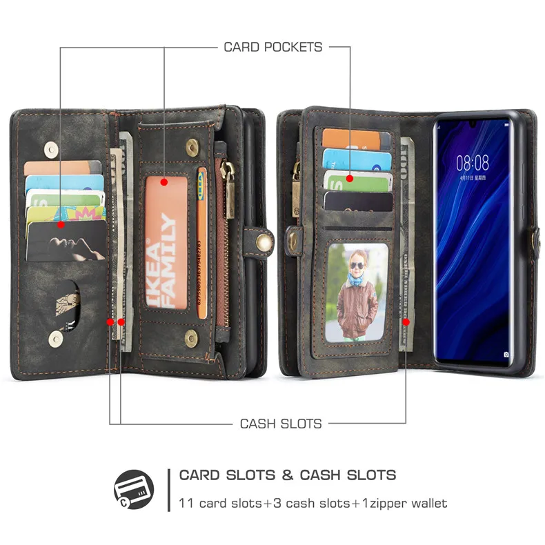 Винтажный кожаный чехол-кошелек на магните для huawei P30 Pro, чехол-книжка, откидная крышка, чехол для huawei P30 Lite, чехол-кошелек 30Pro P30Lite
