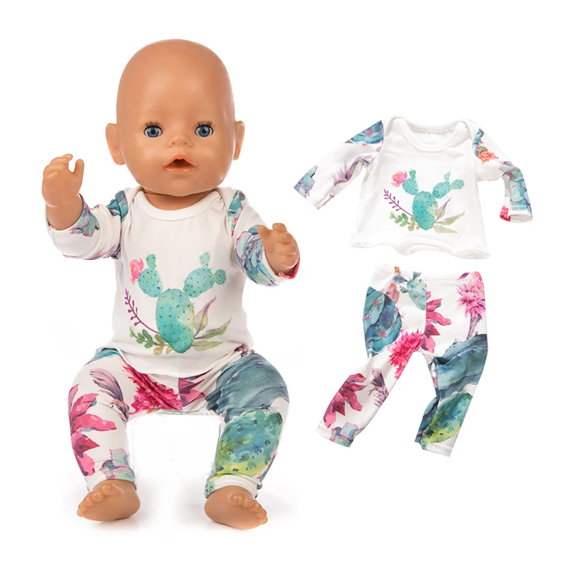 Модная Одежда для кукол 18 дюймов американская девушка Кукла 43 см Baby Born пижамы