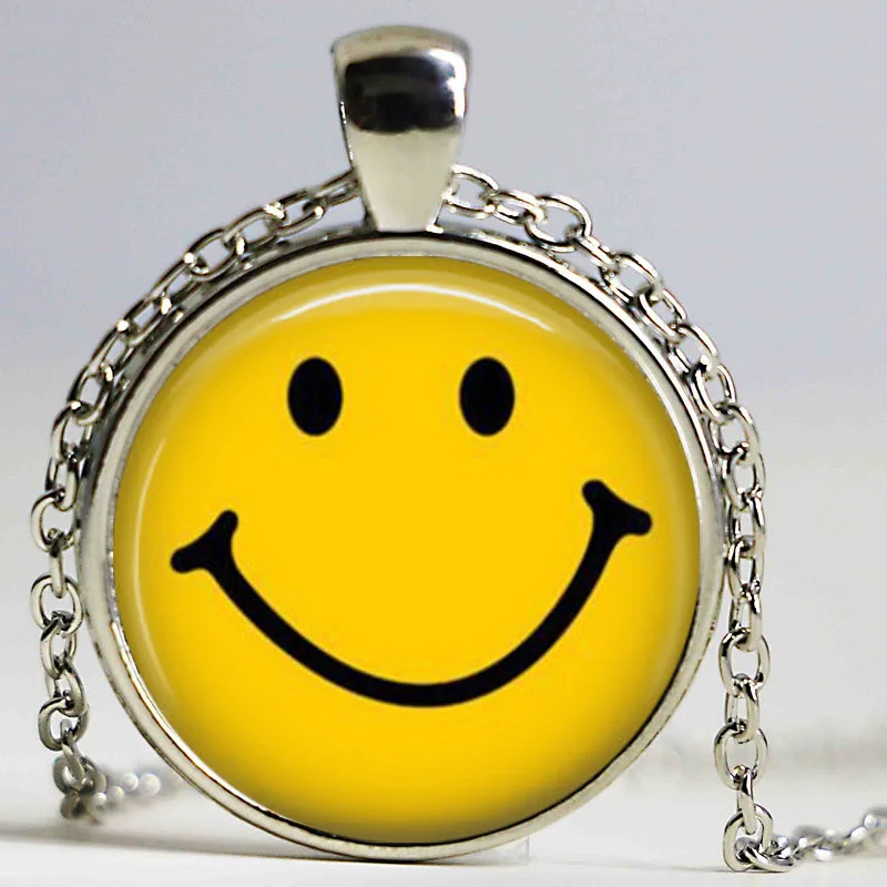 Классическое желтое ожерелье со смайликом эффектное чокер в стиле ретро с