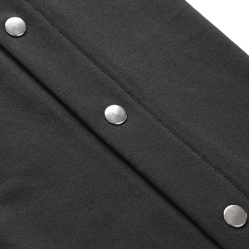 Sweetown черный уличная Pantalon Femme с боковой пуговицей женские спортивные штаны с высокой талией и джоггеры корейская мода Хиппи шаровары