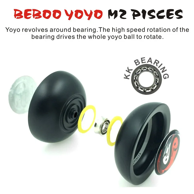 Beboo сплав yoyo мяч детские игрушки металлический шариковый подшипник стринг трик