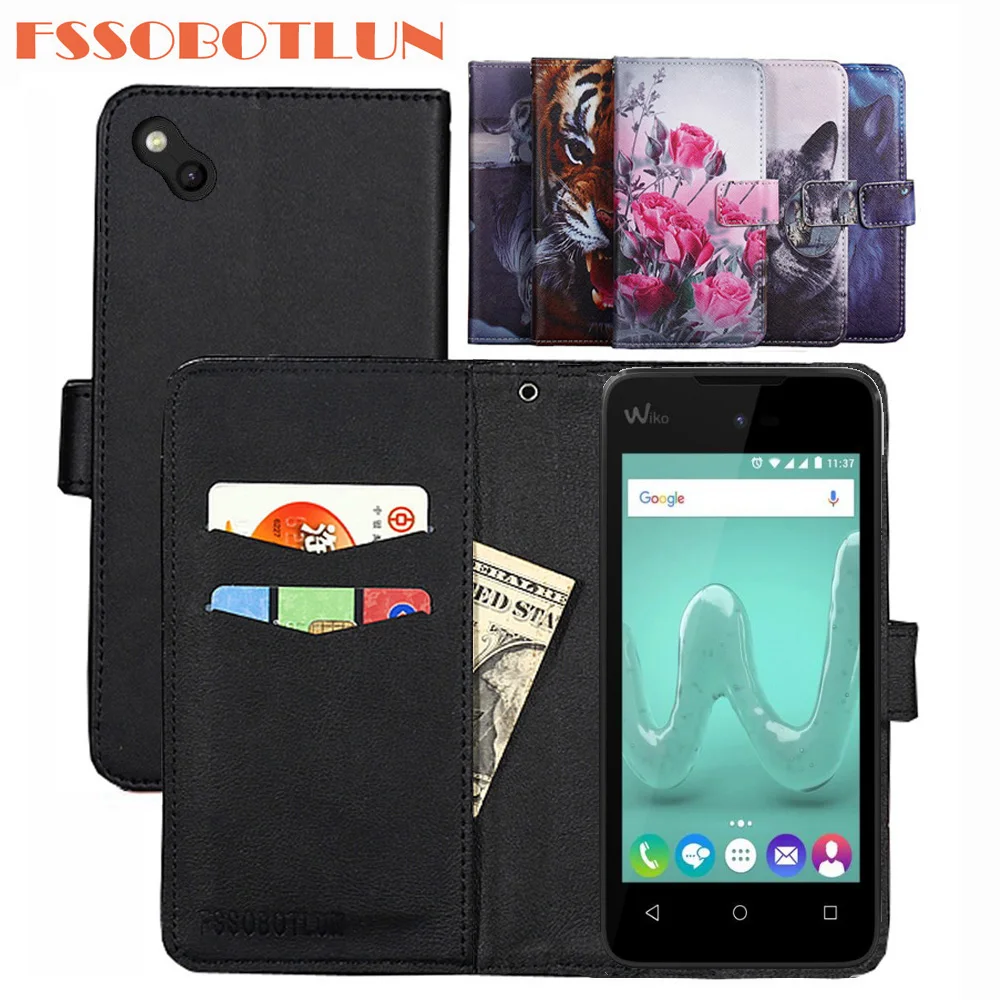

Флип-чехол FSSOBOTLUN для Wiko Sunny, чехол из искусственной кожи в стиле ретро, магнитный Модный чехол-кошелек с откидной подставкой и ремешком
