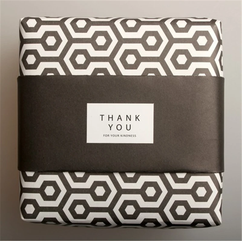 Ручная работа Подарочный пакет с надписью Thank You упаковка для бутылок выпечки
