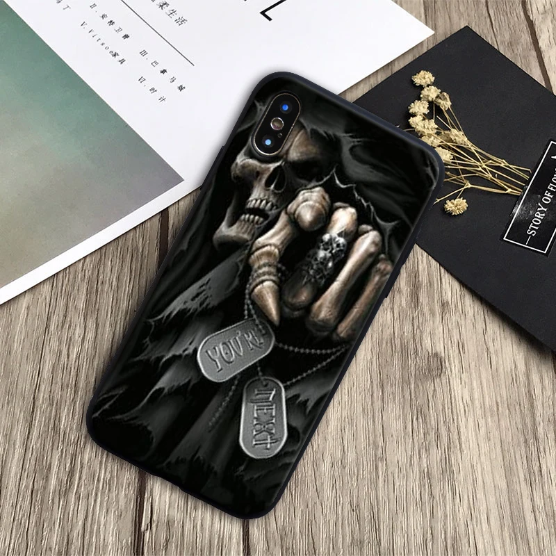 Для iphone X XS XR MAX Забавный Череп дизайн оболочка для Apple iphone 5 5S SE 6 6S PLUS 7 8 PLUS защитный чехол - Цвет: SY0029