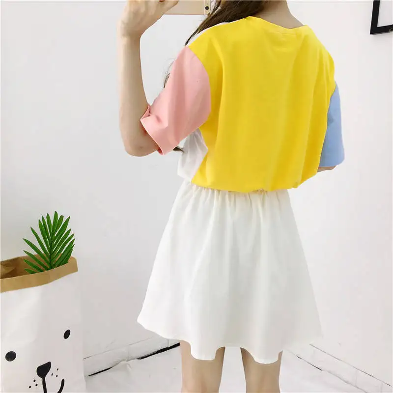 Японский стиль галстук бабочка для девочки ins юбка женская летняя Студенческая