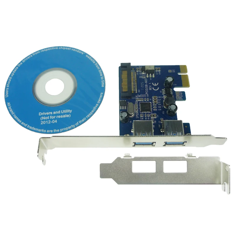 2 портовый USB 3 0 PCI Express PCIe адаптер контроллер карты ~ низкопрофильный PCIN0302|low profile|usb