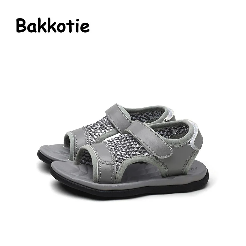 Bakkotie 2017 Новая Мода Летний Ребенок Мальчик Сандалии Черный Малыш Комфорт Бренд