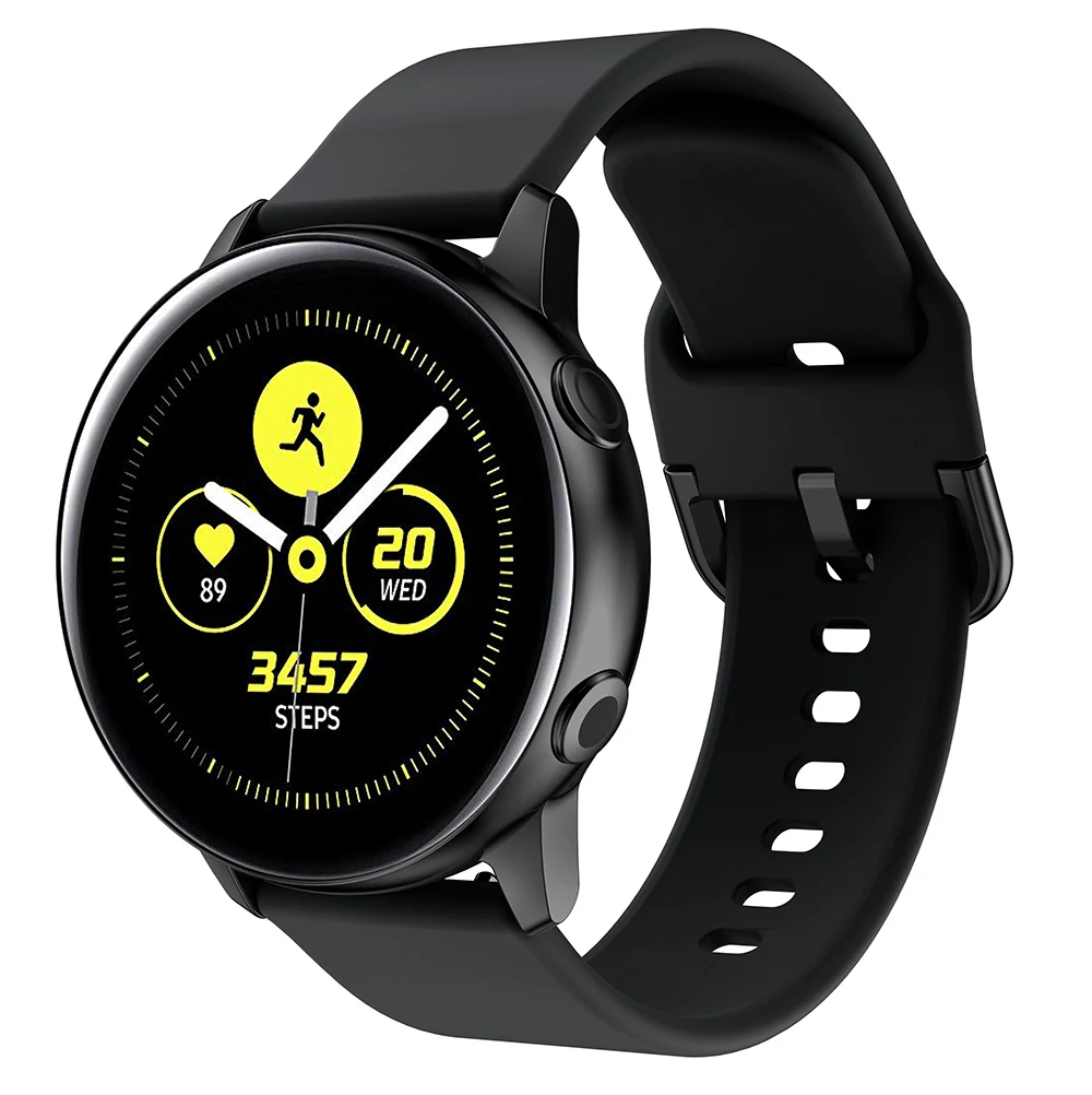 Ремешок силиконовый для наручных часов спортивный смарт-часов Samsung Galaxy Watch Active Gear