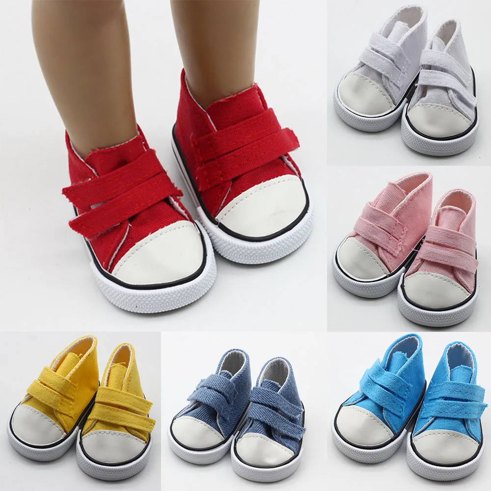 

American Doll Shoes Canvas Shoes for 18 inch Girl Dolls Mini Fashions Shoes for 43cm Baby Dolls Doll Accessories