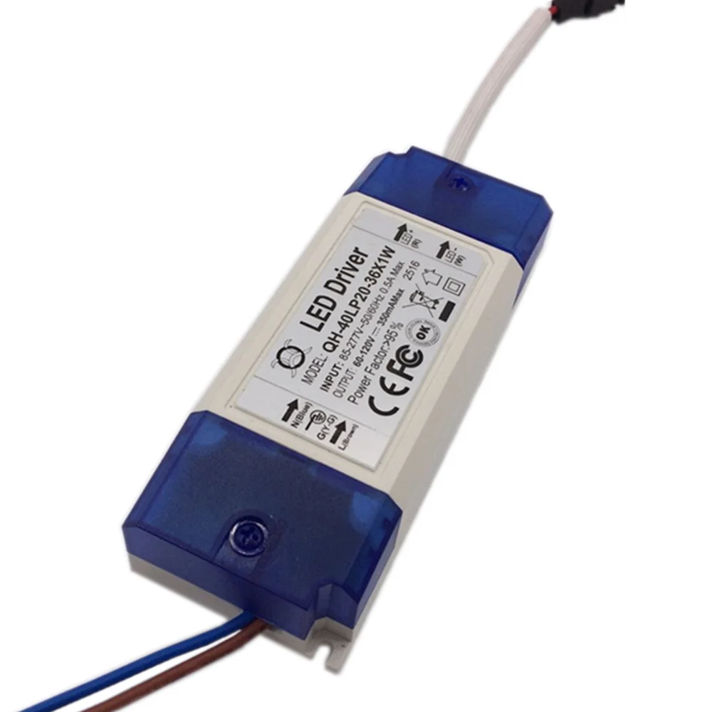 2 шт. 20 Вт 30 40 светодиодный драйвер 36x1W 350mA DC60 120V высокое Мощность Powr питания для