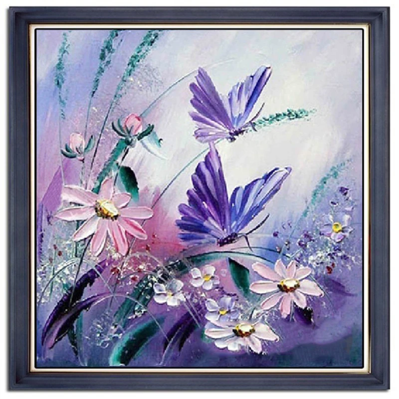 30*30 см! Цветы и бабочки DIY Алмазная Вышивка Набор для вышивки крестом Стразы