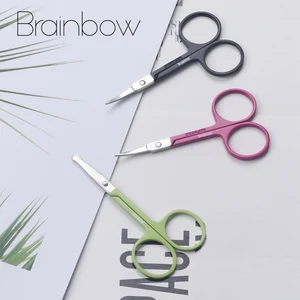 1 шт., ножницы для бровей и ресниц, из нержавеющей стали