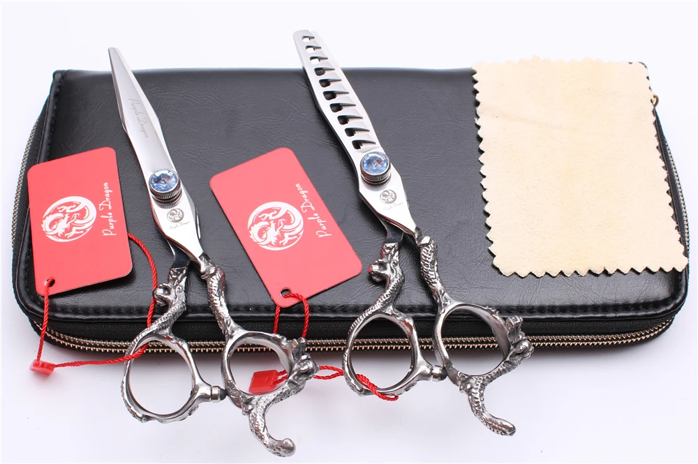 Профессиональные ножницы для стрижки волос 6 дюймов 17 5 см Z9006|cutting shears|purple dragonscissor