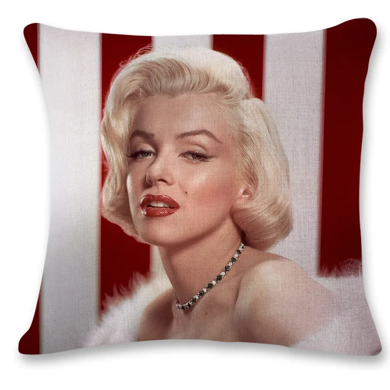 Nordic retro star Marilyn Monroe Cushion Covers Classic Printing Throw Pillowcase for Couch American soft Home Decor Car cover | Дом и сад