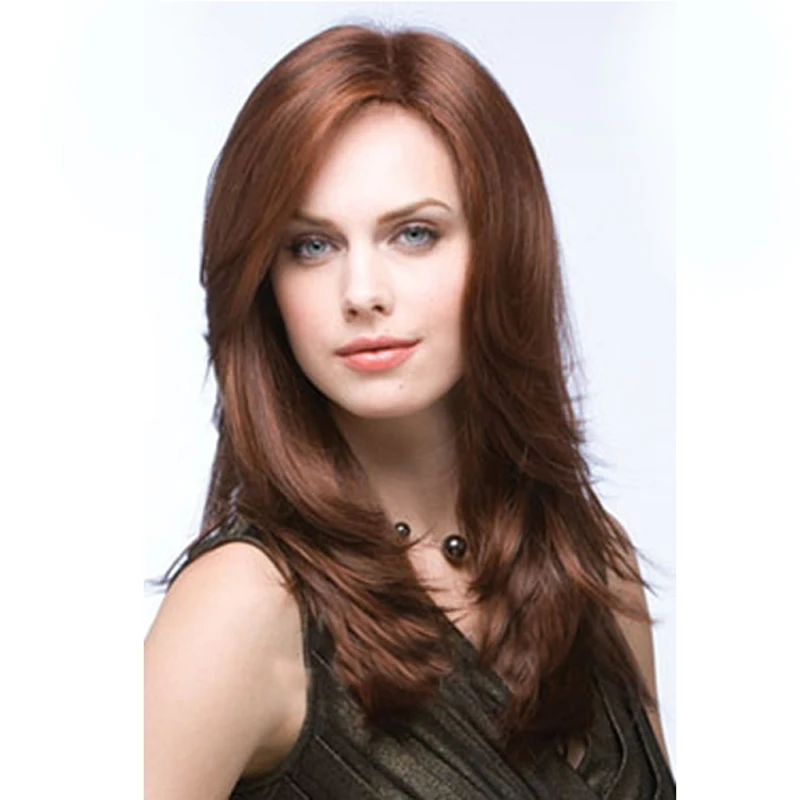 New Synthetic Long Wavy Brown Hair Wig Drag Queen African American For Black Women Cosplay Party + Free wig cap |