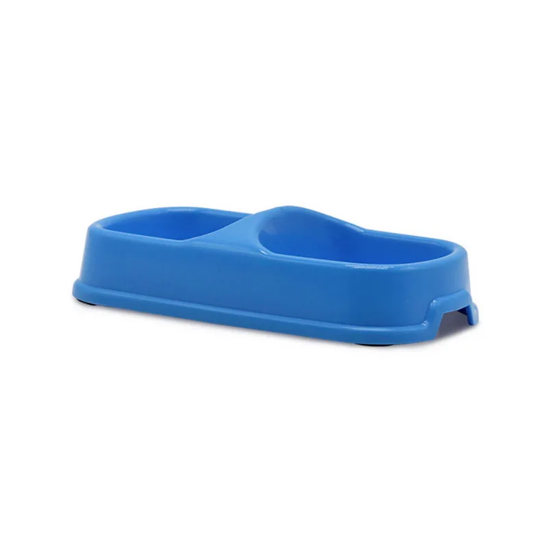 blue Hoomall двойной Pet чаши для собаки щенок котенок кошки Еда подачи воды животных подачи блюд кошки собаки миски Pet аксессуары - Цвет: blue