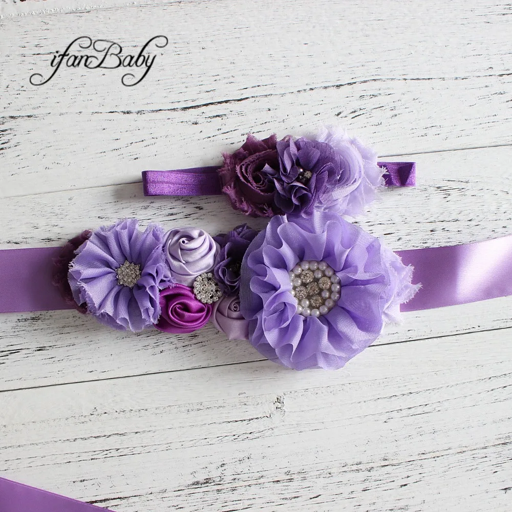 Модный Фиолетовый Цветочный Пояс лаванды пояс для девочек и женщин свадебных
