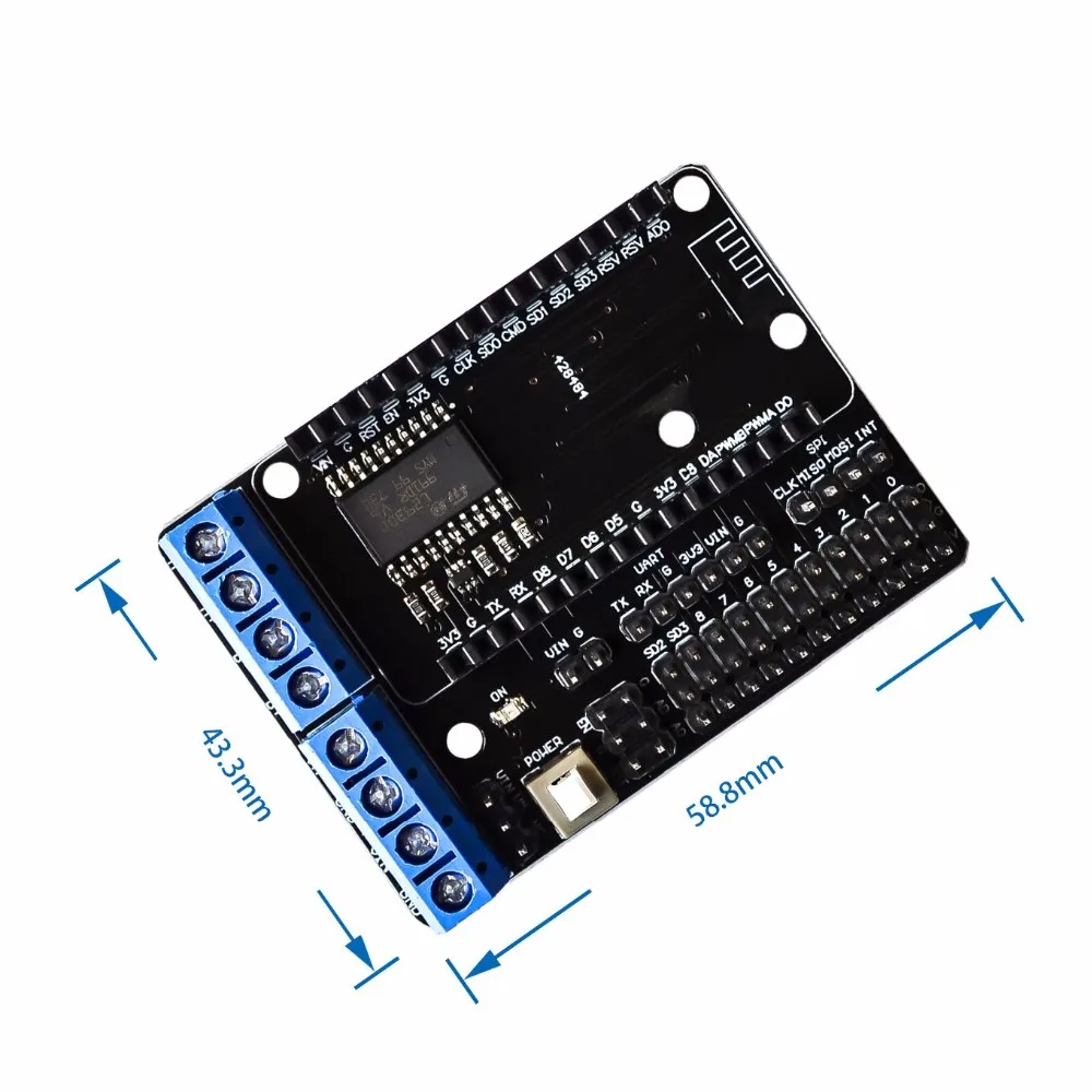 5 шт./лот ESP8266 WiFi Плата расширения двигателя L293D ESP12E Lua Интернет вещей умный