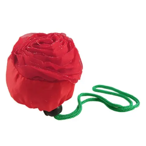 

2X Green Leaves Rose Foldable Red ShopPing Bag Handbag