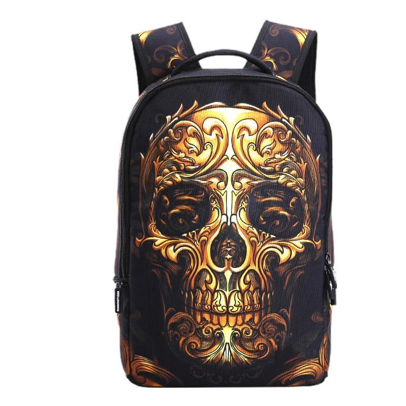 

2019 New Unisex Skull Backpack Fashion Men And Women Travel Backpack School Bag
