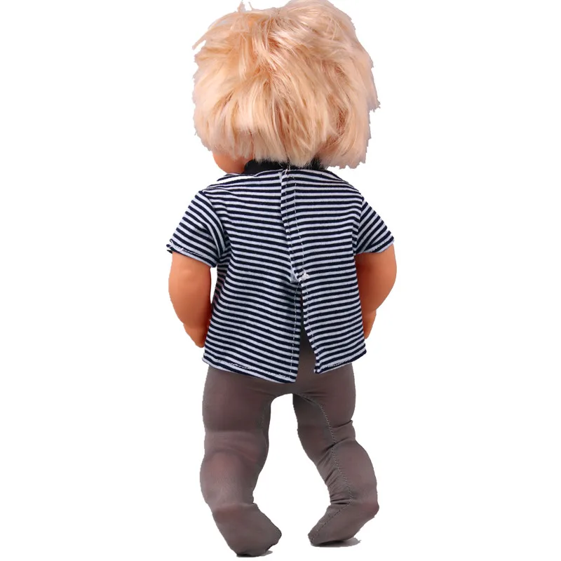 Одежда для кукол подходит 40 см 41 см Nenucos кукла Nenuco Ropa y su Hermanita Kawaii полосатая футболка и белые или черные штаны