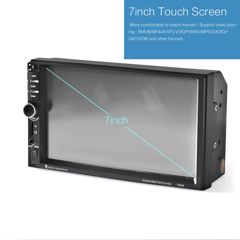 7 ''HD сенсорный экран 2 Din Bluetooth аудио стерео FM MP5 плеер Поддержка AUX / USB/TF/телефон