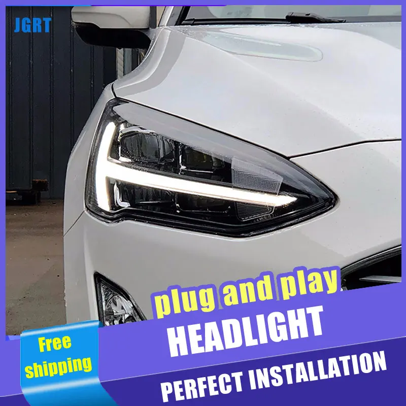 2 шт. автомобиль Стиль светодиодный фары для Ford Focus 2019 фокусировки налобный фонарь