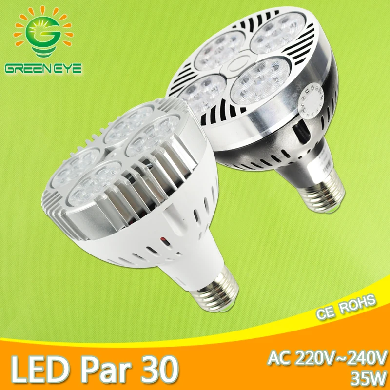 Светодиодный лампы E27 par30 35 Вт светильник прожектор переменного тока 220V 240V