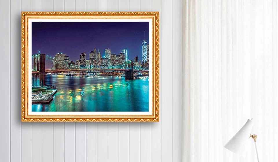 Полная квадратная дрель 5D DIY Алмазная вышивка Нью-Йорк skyline Алмазная картина вышивка крестиком горный хрусталь Декор подарок