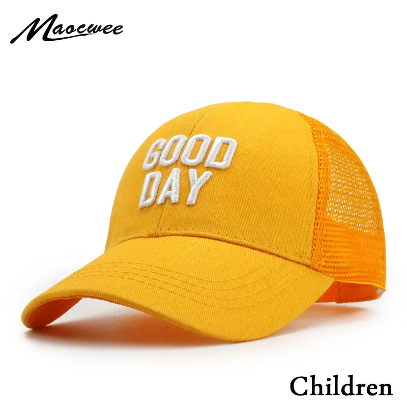 Children Baseball Cap Kids Cartoon Hip Hop Hat Cap Snapback High Quality GOOD DAY Kid Hat Baby Boys Girls Summer Caps Bone Gorra