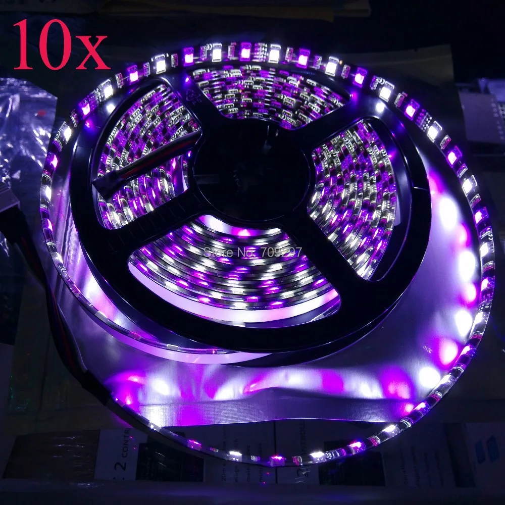 50 м/лот черная печатная плата 5050 RGBW Светодиодная лента 300LED DC12V IP65