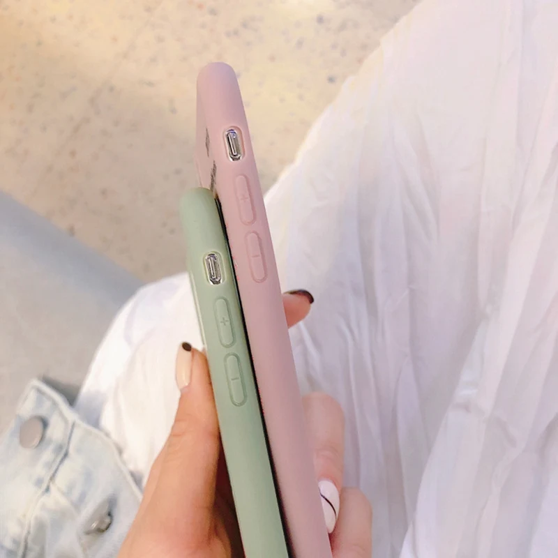 Fashion Pink Calendar Phone Case for iphone 6 6S 7 8 Plus Cartoon All-inclusive Anti-fall Soft Matte Tpu Cover XS Max XR X |