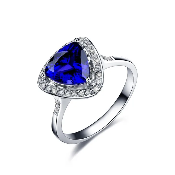 ZOCAI Дизайн кольцо au750 18 К White Gold 1.9 ct Сертифицированный подлинной танзанит кольцо с 0.16 ct diamond Драгоценное кольцо w06176