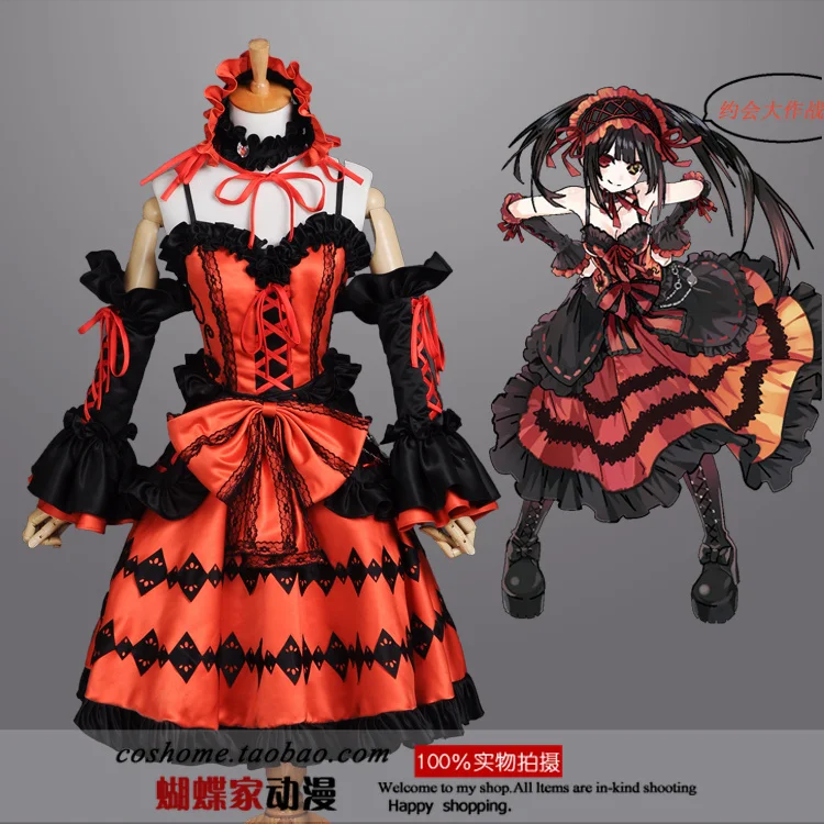 Костюм для косплея токисаки Куруми из аниме свидание|halloween costume|costume for womenhalloween