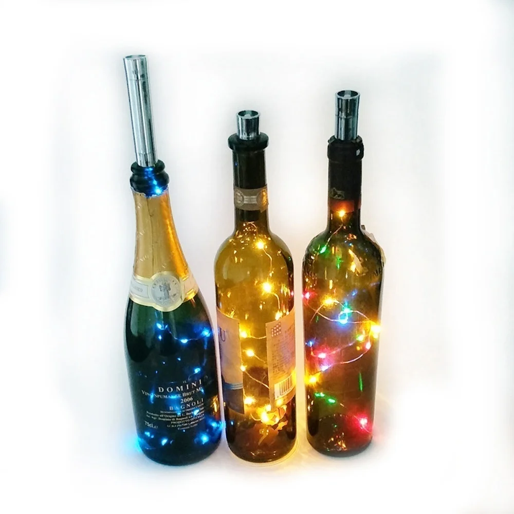 5/10 шт, длина 2 м, 20LED инструмент для установки пробок в бутылки свет 3.3ft Медный провод Фея/белый/теплый белый/розовый/фиолетовый(Батарея не входит в комплект