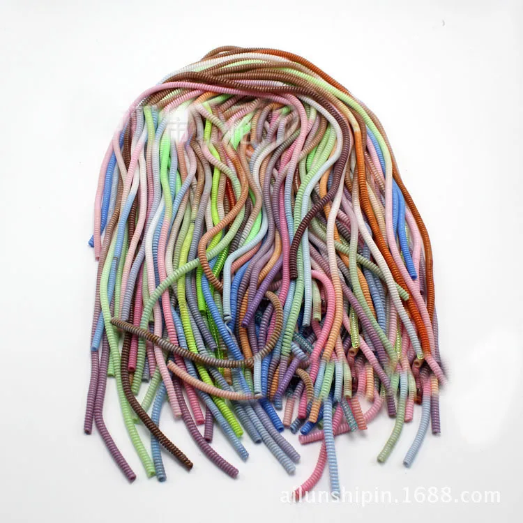50 шт. 60 см градиентный цвет твердый тпу спиральный зарядный кабель USB шнур