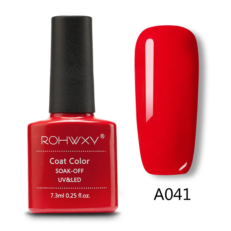 A041 ROHWXY, 60 цветов, УФ-гель для ногтей, дизайн ногтей, Гель-лак, блестящий, отмачивается, лак для маникюра, лак для ногтей, Гель-лак - Цвет: A041