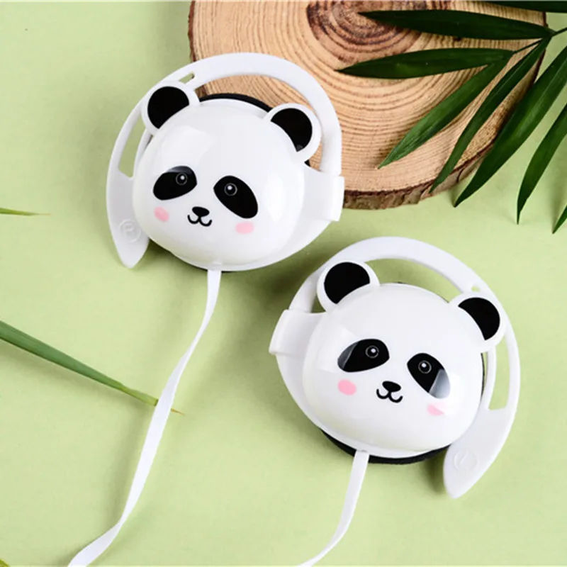 Симпатичной панды и стерео крючок беспроводной связи bluetooth наушники с микрофоном