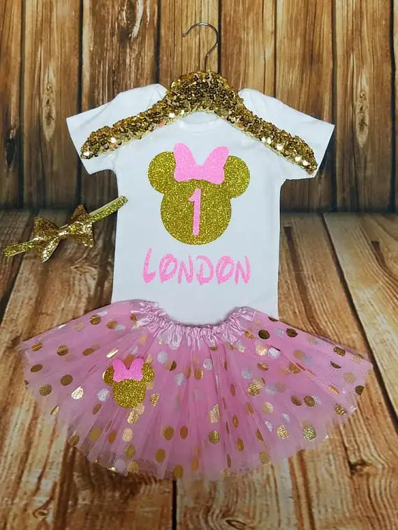 

customize Mini mouse birthday bodysuit onepiece Tutu shirt tees Headband Legwarmers toodles Outfit baby shower party favors
