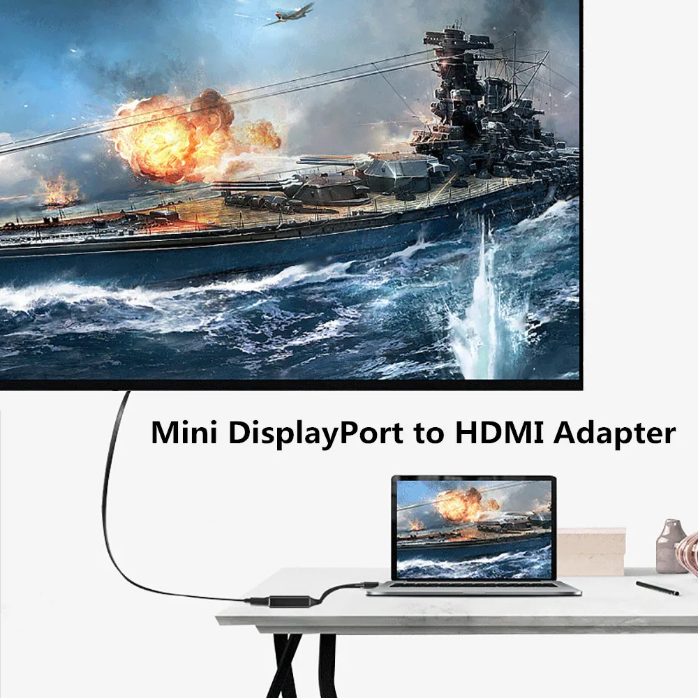 4K X 2K Mini DisplayPort в HDMI совместимый кабель адаптер конвертер DP цифровой аудио видео