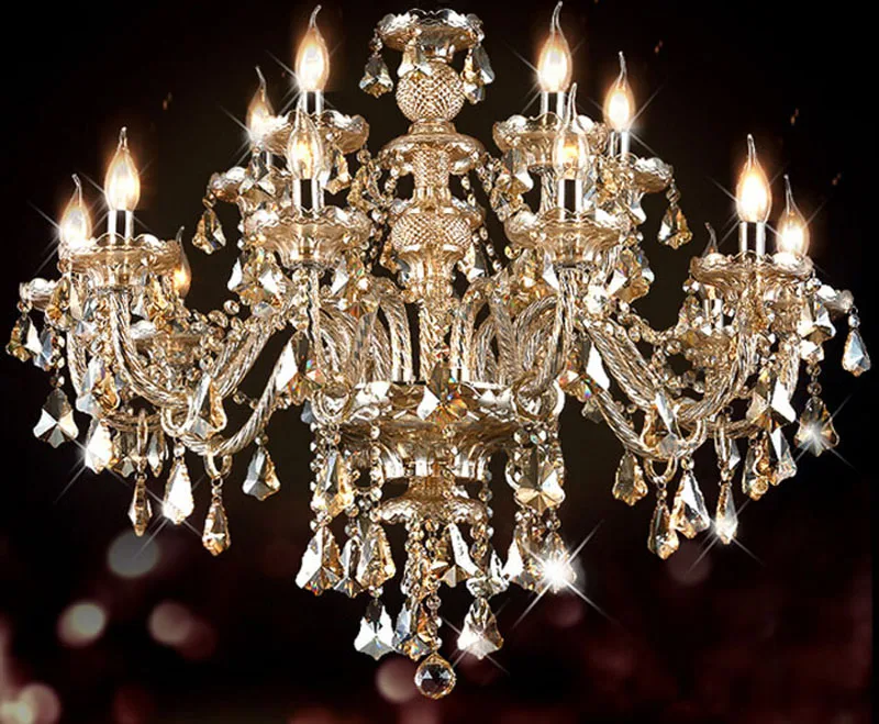 Европейская хрустальная люстра для гостиной ресторана свеча хрустальный свет