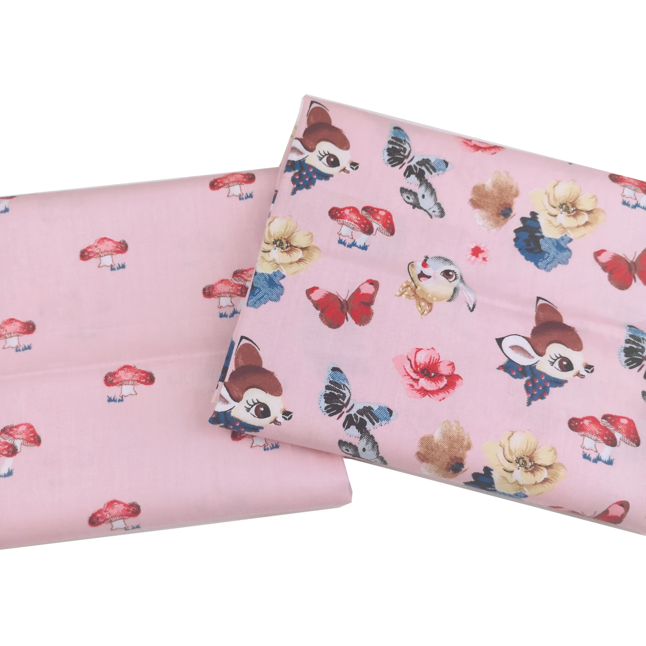 Детский стеганый Халат Syunss розовый с принтом в виде грибов хлопковый для