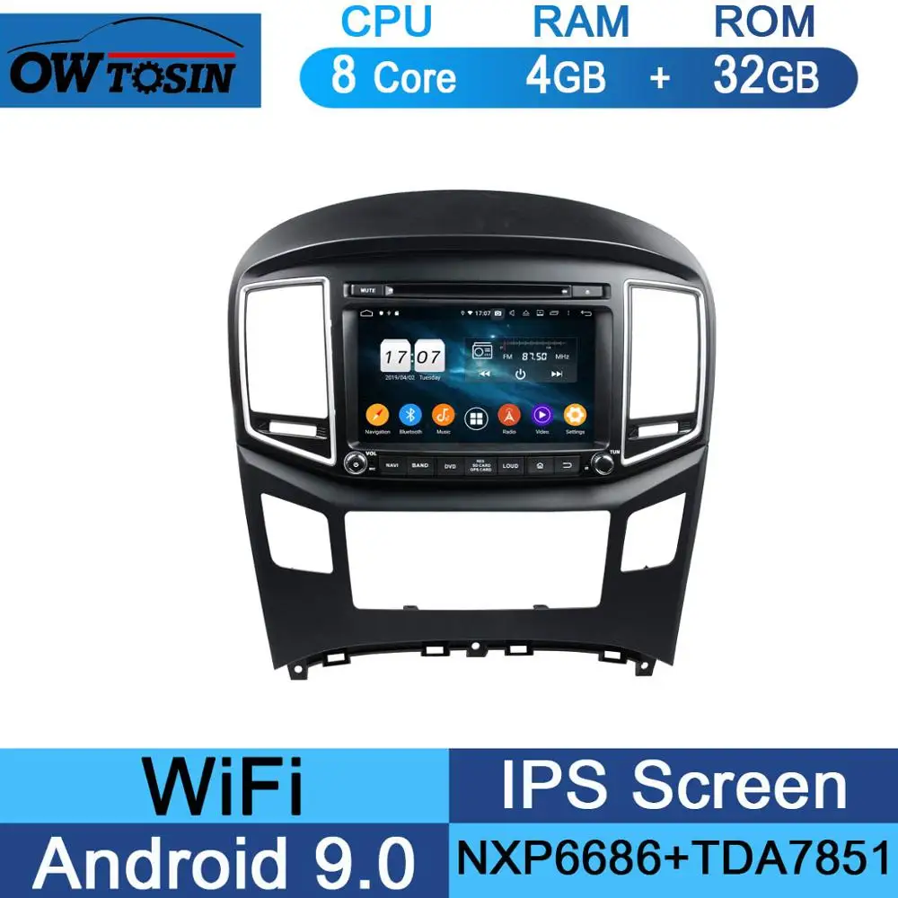 32G " ips 1920*1080 8 ядерный 4 Гб+ 64 Гб rom Android 9,0 автомобильный dvd-плеер для hyundai H1 Grand Starex DSP радио gps Parrot BT - Цвет: 32G